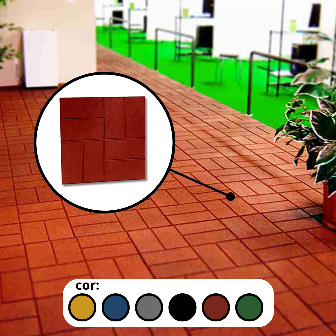 Piso Emborrachado Lajota