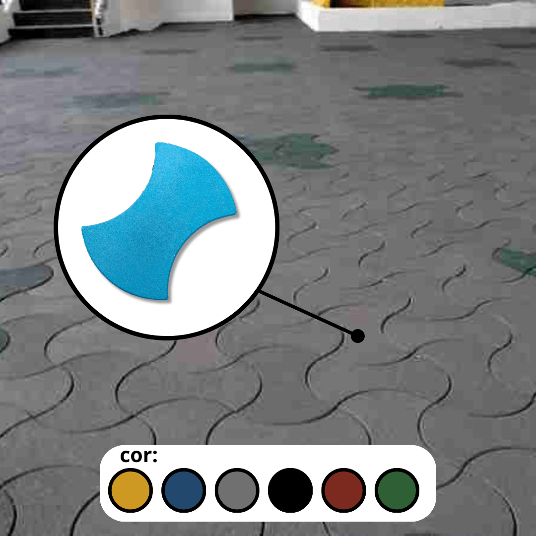 Piso Emborrachado Meia Lua