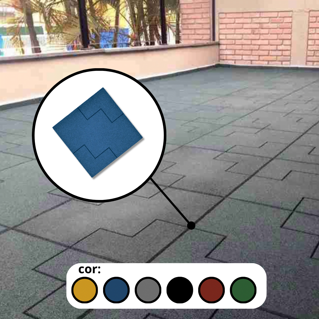 Piso Emborrachado Mosaico