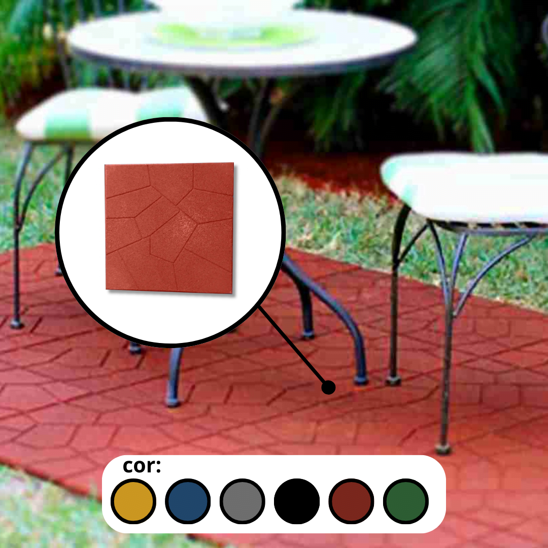 Piso Emborrachado Pedra